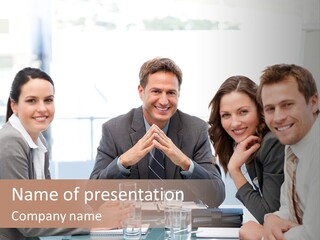 Men Four Personnel PowerPoint Template