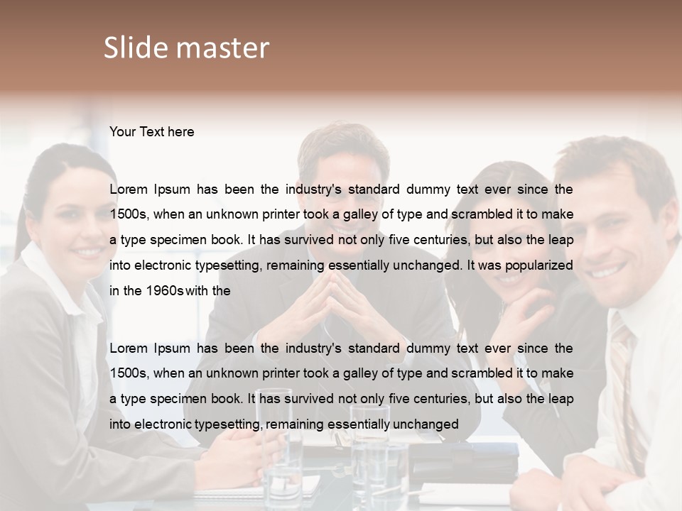 Men Four Personnel PowerPoint Template