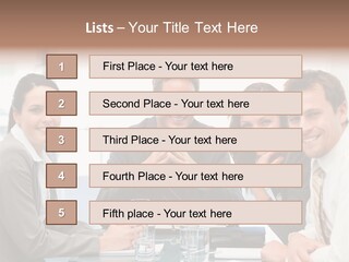 Men Four Personnel PowerPoint Template
