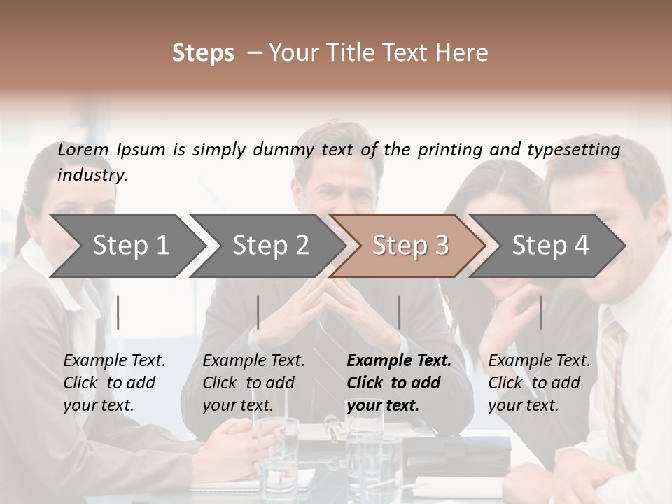Men Four Personnel PowerPoint Template