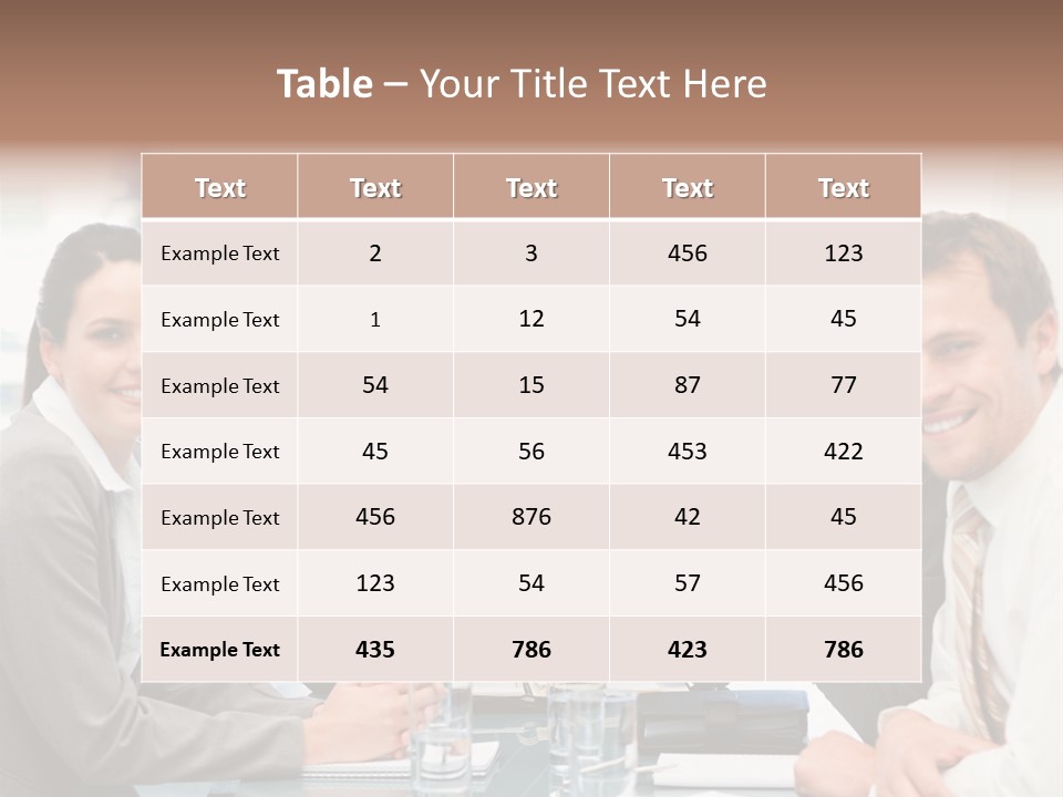 Men Four Personnel PowerPoint Template