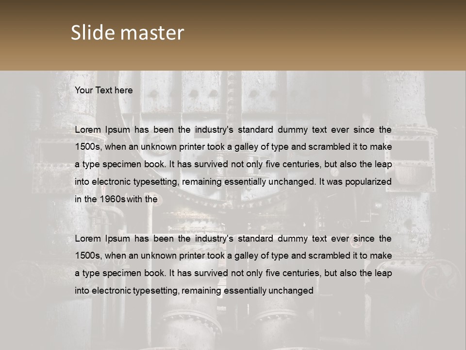 Old Indoor Aged PowerPoint Template