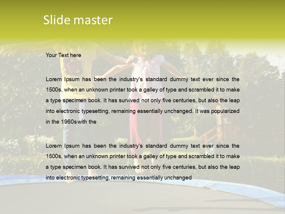 Kid Bounce Cheerful PowerPoint Template