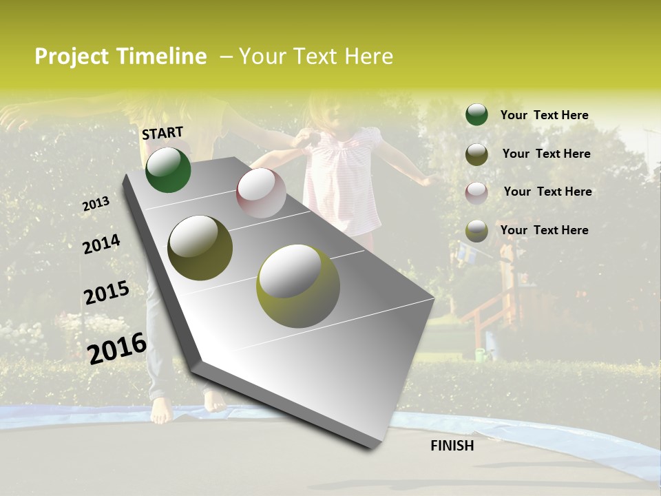 Kid Bounce Cheerful PowerPoint Template