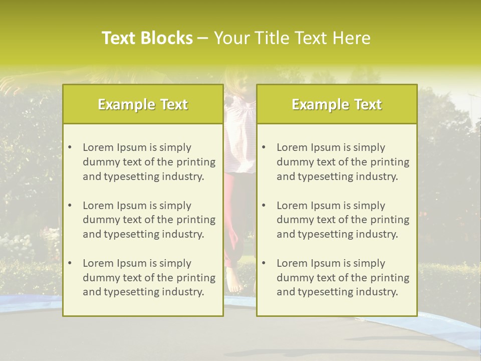 Kid Bounce Cheerful PowerPoint Template
