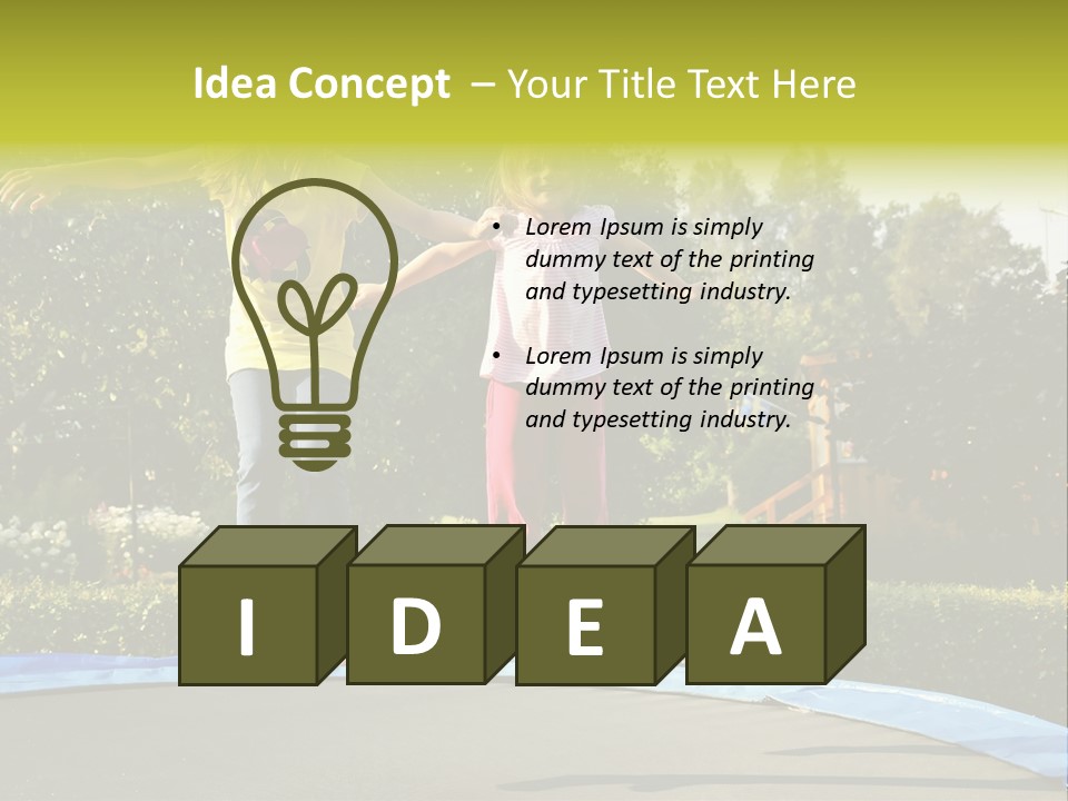 Kid Bounce Cheerful PowerPoint Template