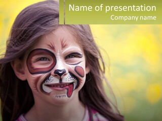 Kid Portrait Closeup PowerPoint Template