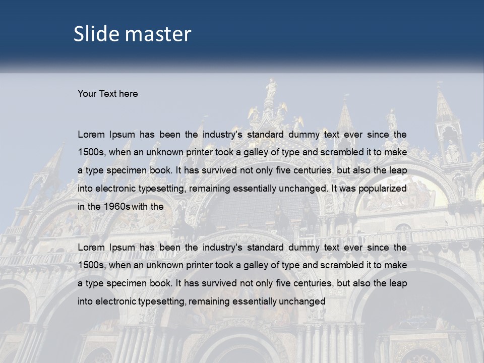 A Large Building With A Blue Sky In The Background PowerPoint Template