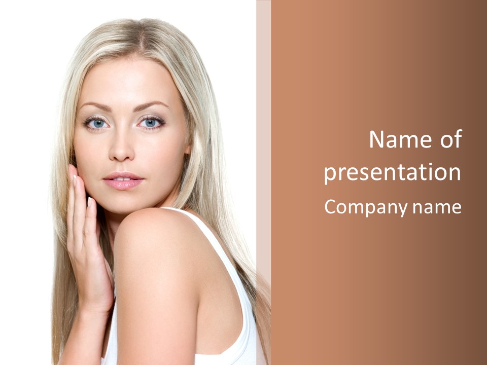 Touch Adult Skin PowerPoint Template