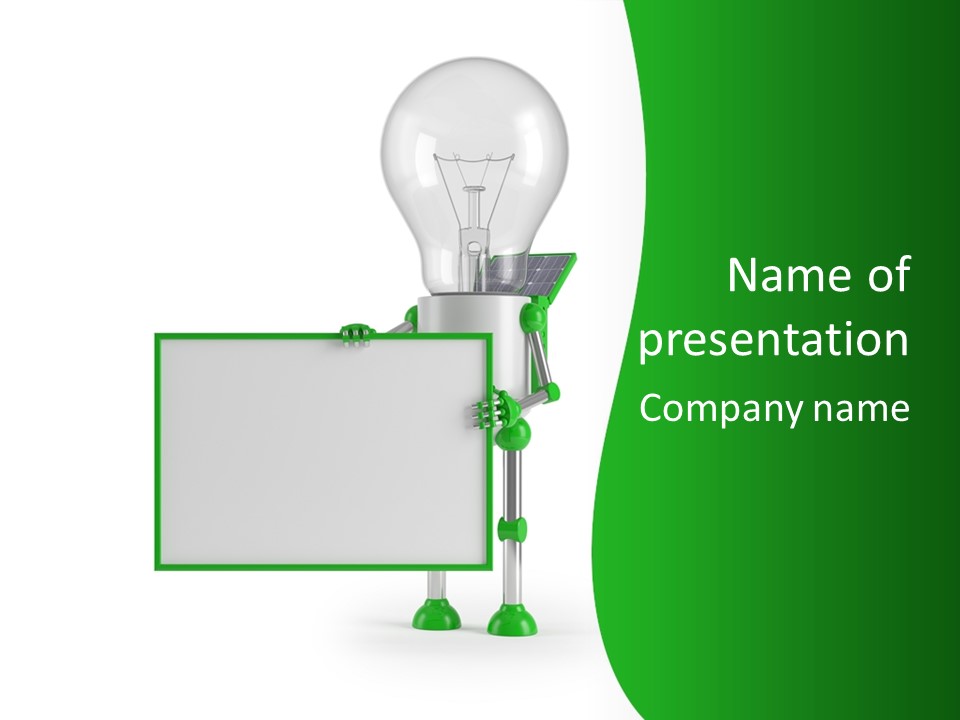 Natural Energy Sign Blank PowerPoint Template