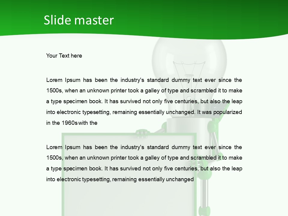 Natural Energy Sign Blank PowerPoint Template