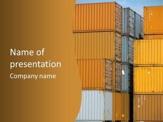 Commercial Docks Goods PowerPoint Template