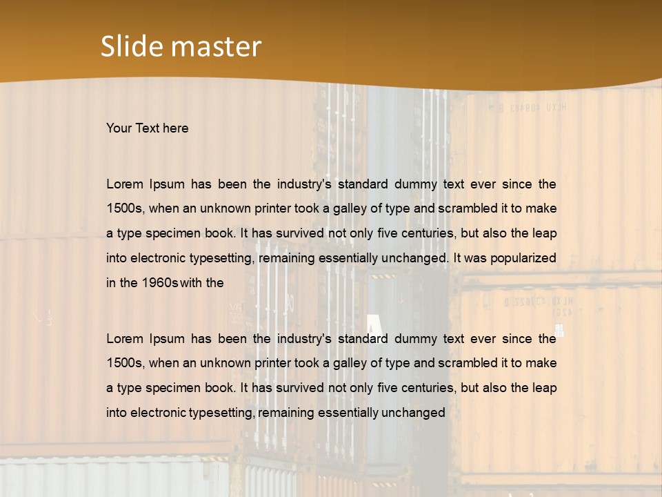 Commercial Docks Goods PowerPoint Template