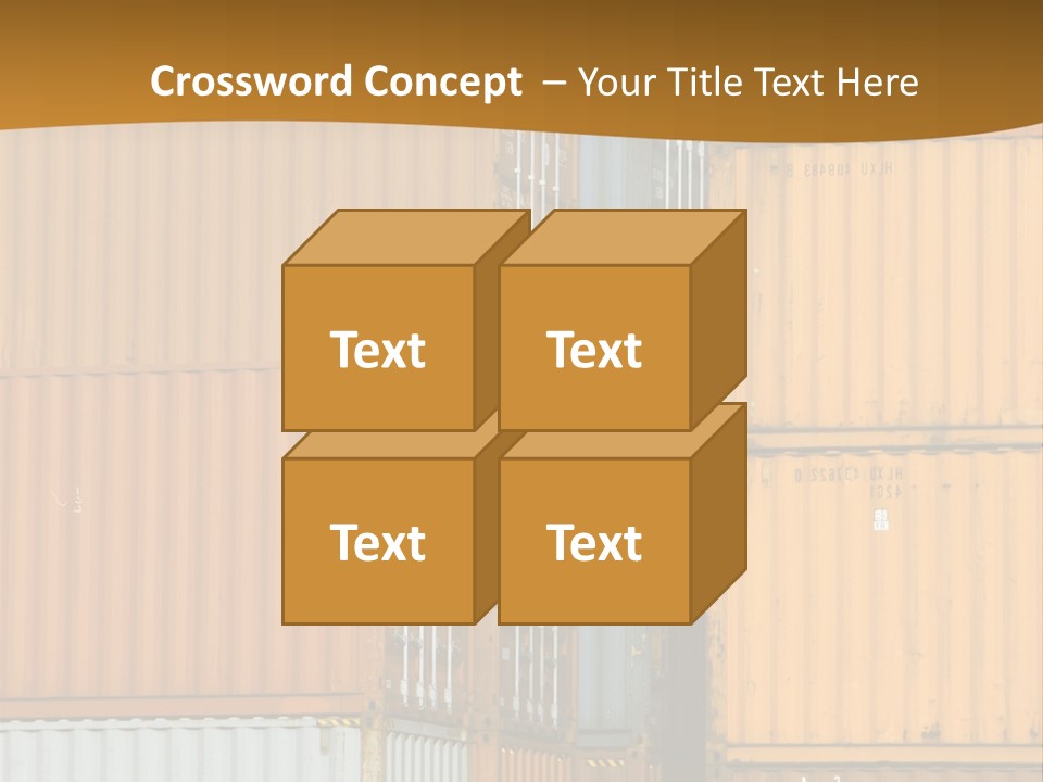 Commercial Docks Goods PowerPoint Template