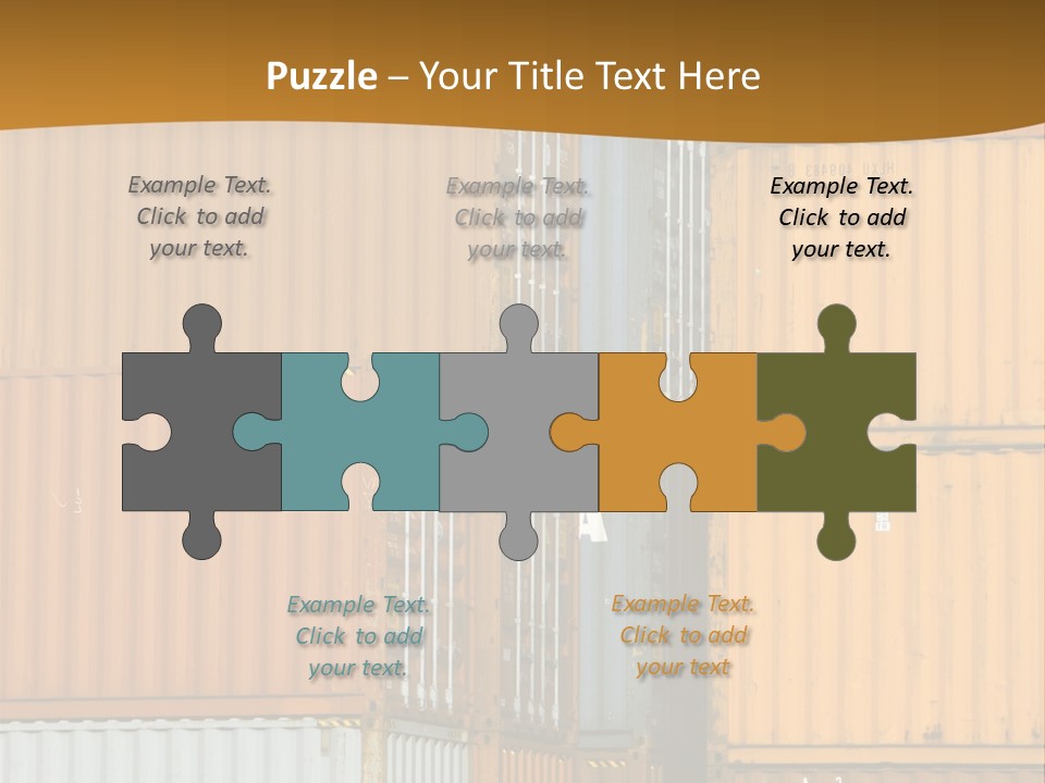 Commercial Docks Goods PowerPoint Template