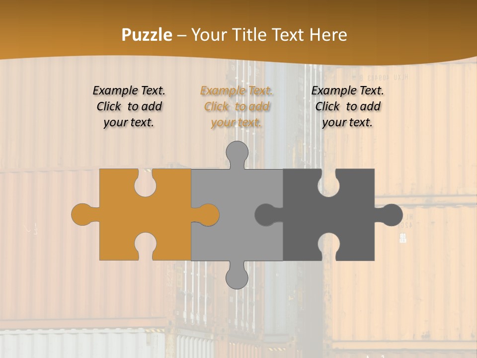 Commercial Docks Goods PowerPoint Template