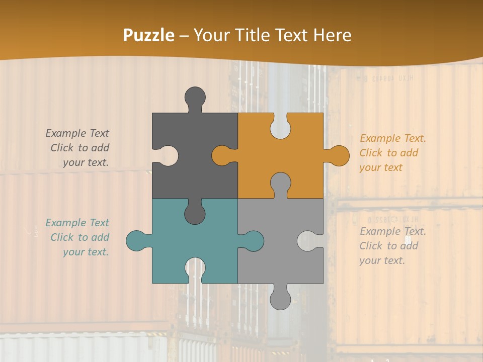 Commercial Docks Goods PowerPoint Template