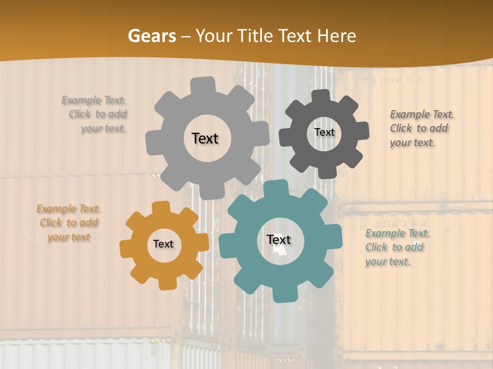 Commercial Docks Goods PowerPoint Template