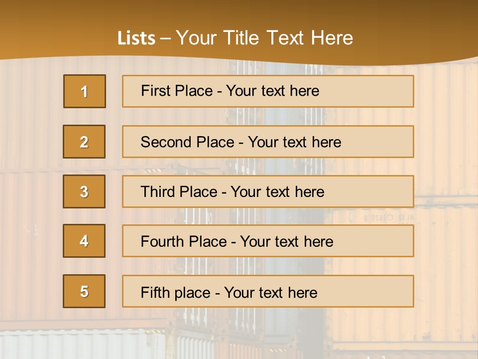 Commercial Docks Goods PowerPoint Template