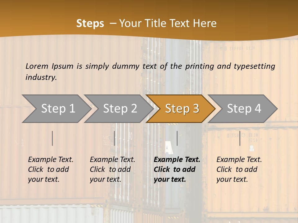Commercial Docks Goods PowerPoint Template