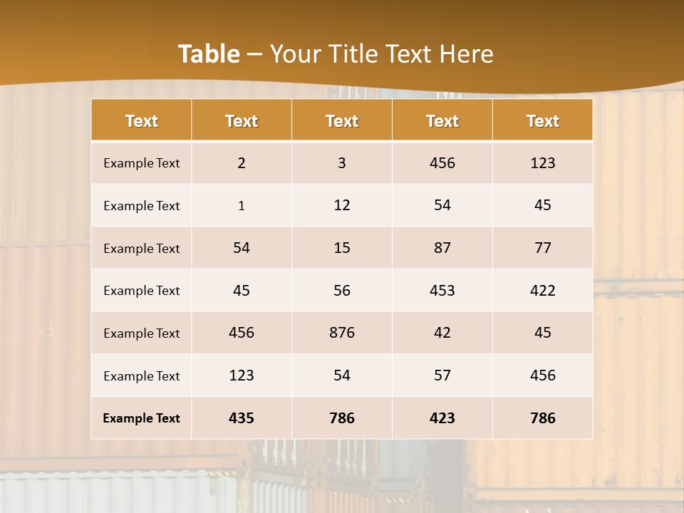 Commercial Docks Goods PowerPoint Template