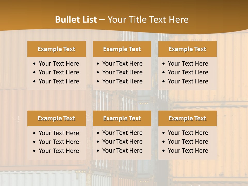 Commercial Docks Goods PowerPoint Template