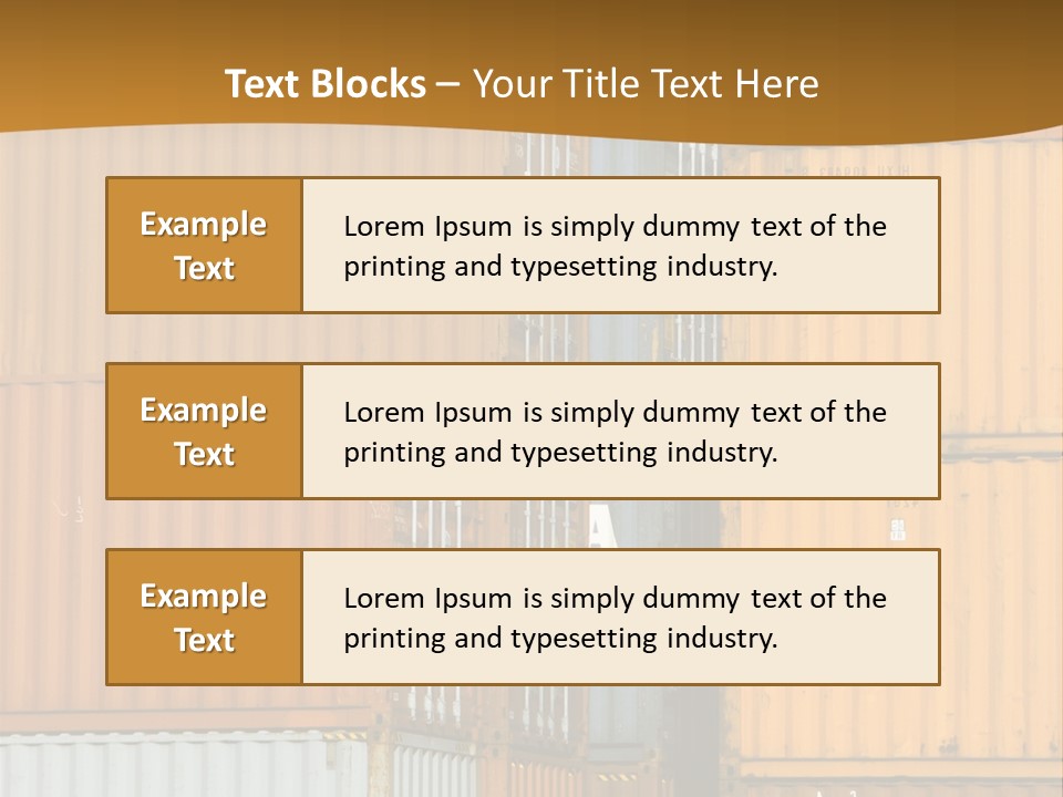 Commercial Docks Goods PowerPoint Template