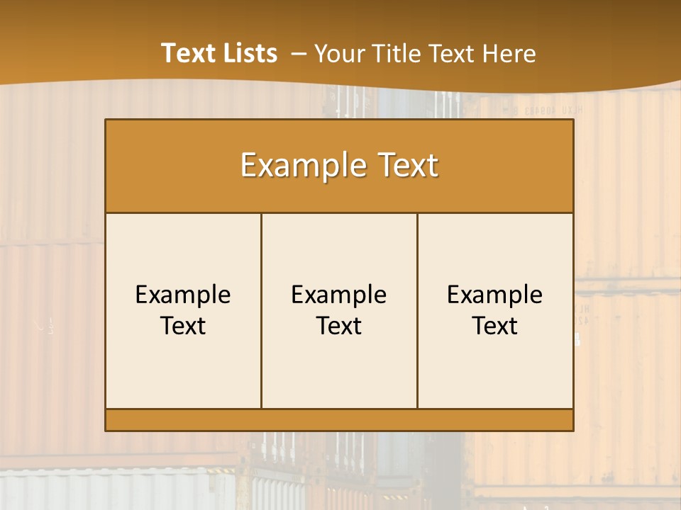 Commercial Docks Goods PowerPoint Template