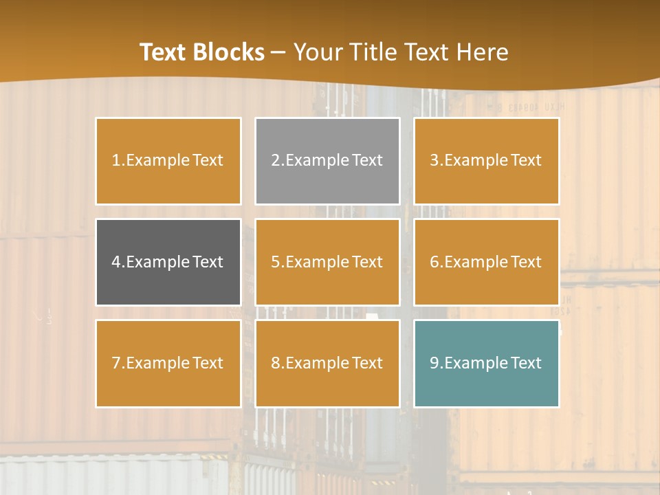 Commercial Docks Goods PowerPoint Template