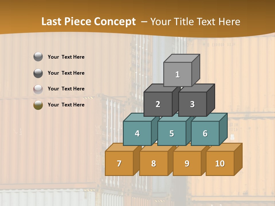 Commercial Docks Goods PowerPoint Template