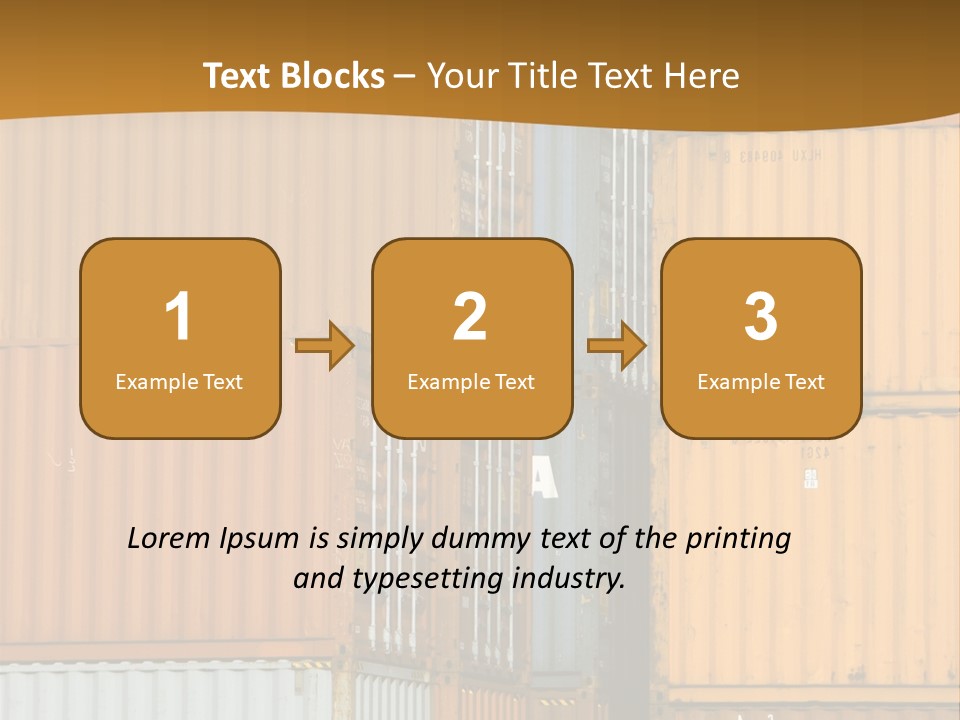 Commercial Docks Goods PowerPoint Template