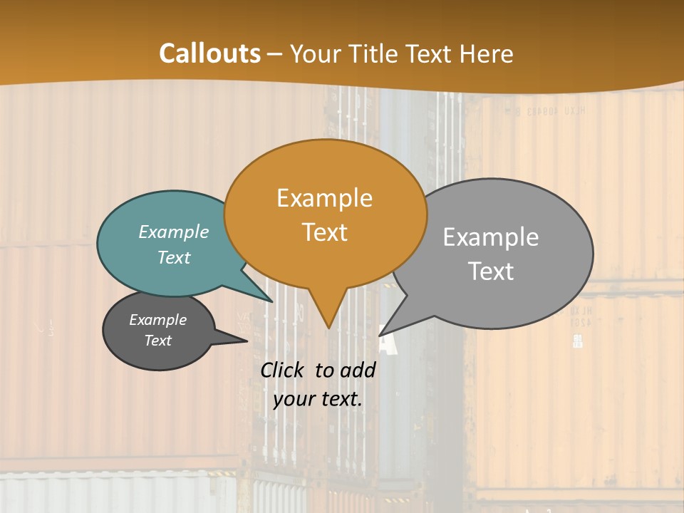 Commercial Docks Goods PowerPoint Template