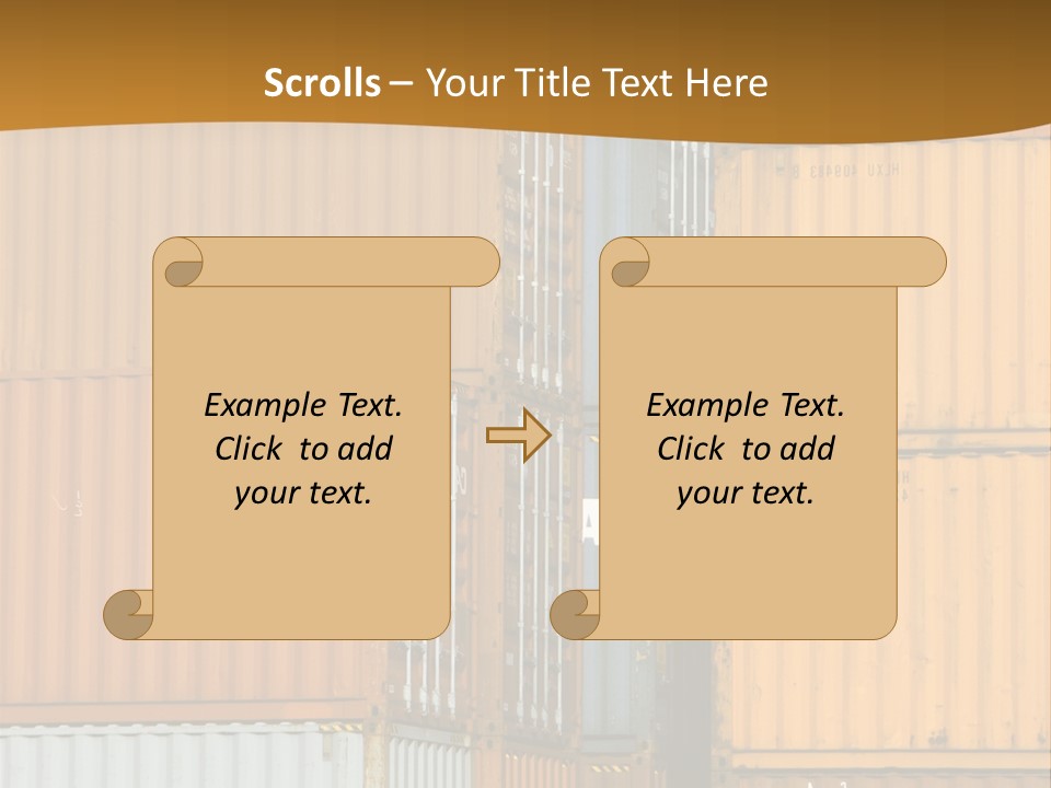 Commercial Docks Goods PowerPoint Template