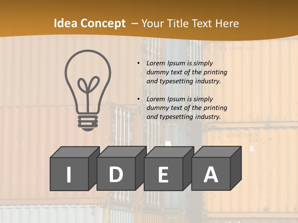 Commercial Docks Goods PowerPoint Template