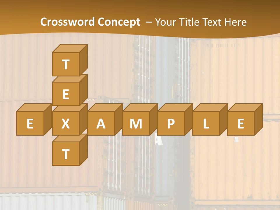 Commercial Docks Goods PowerPoint Template