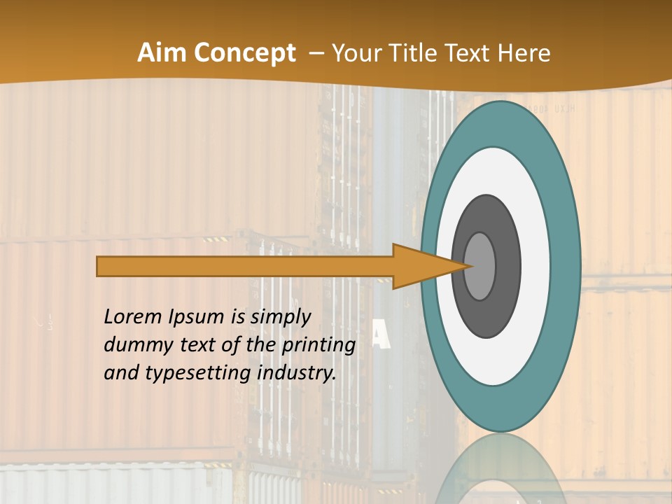 Commercial Docks Goods PowerPoint Template