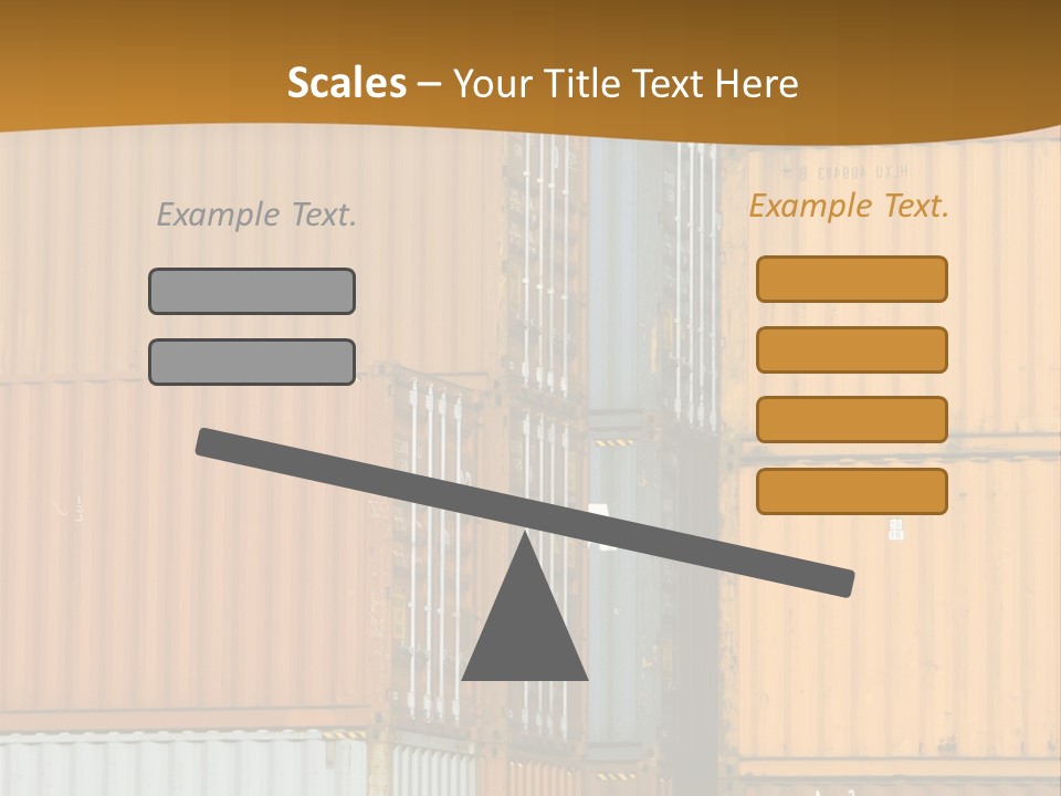 Commercial Docks Goods PowerPoint Template
