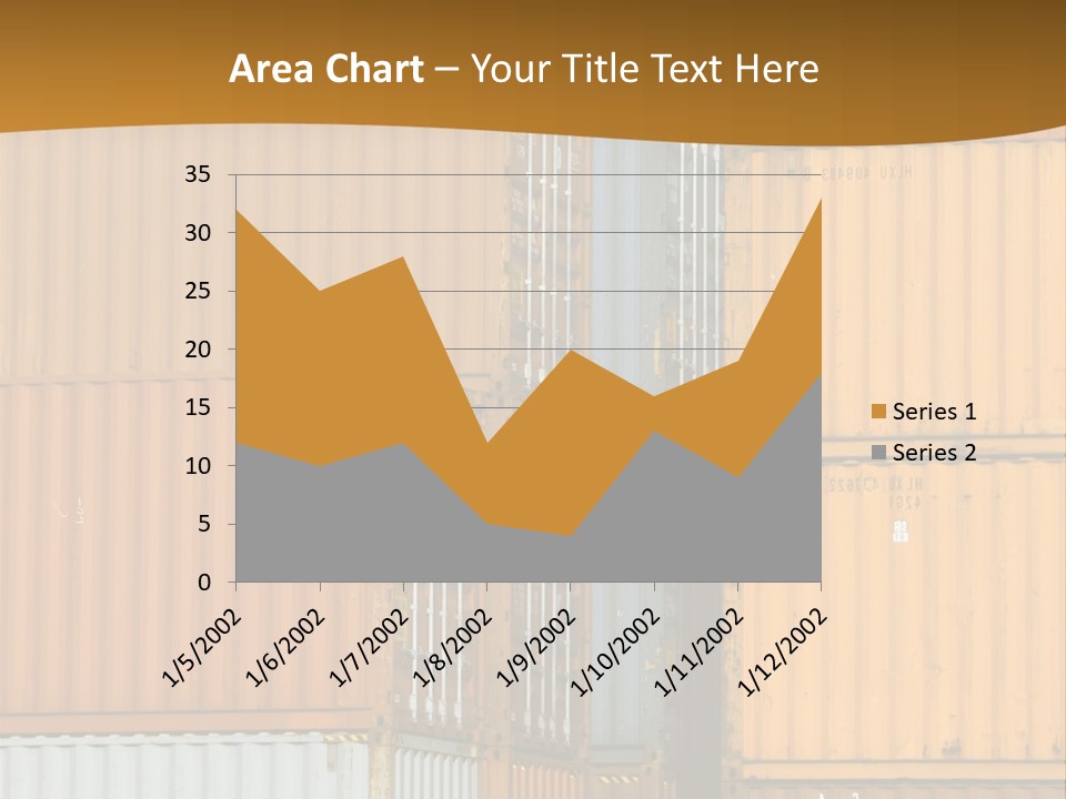 Commercial Docks Goods PowerPoint Template