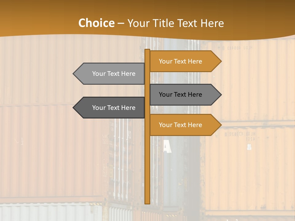 Commercial Docks Goods PowerPoint Template