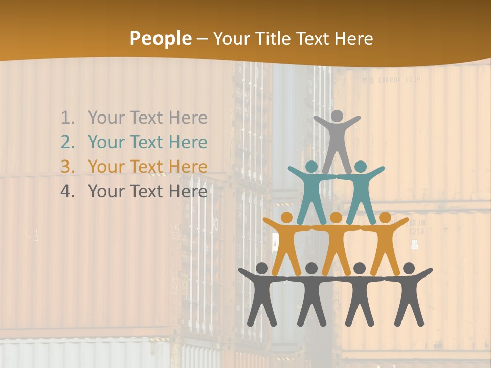 Commercial Docks Goods PowerPoint Template