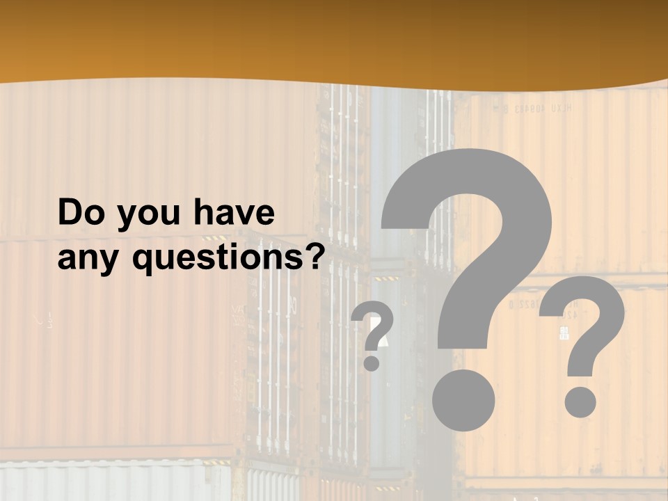 Commercial Docks Goods PowerPoint Template