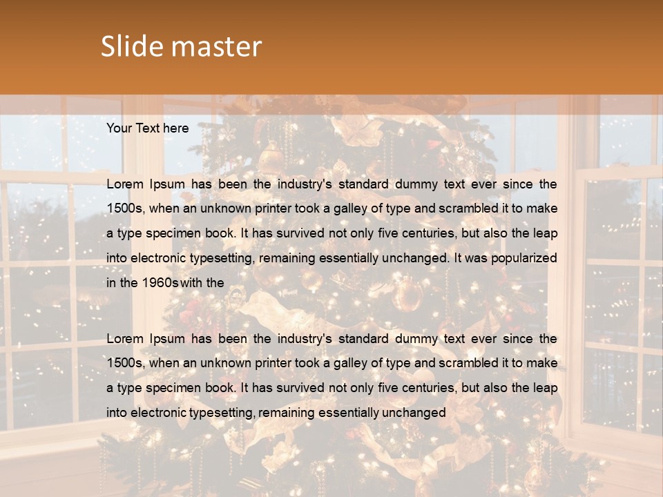 Illuminated Home Christmas PowerPoint Template