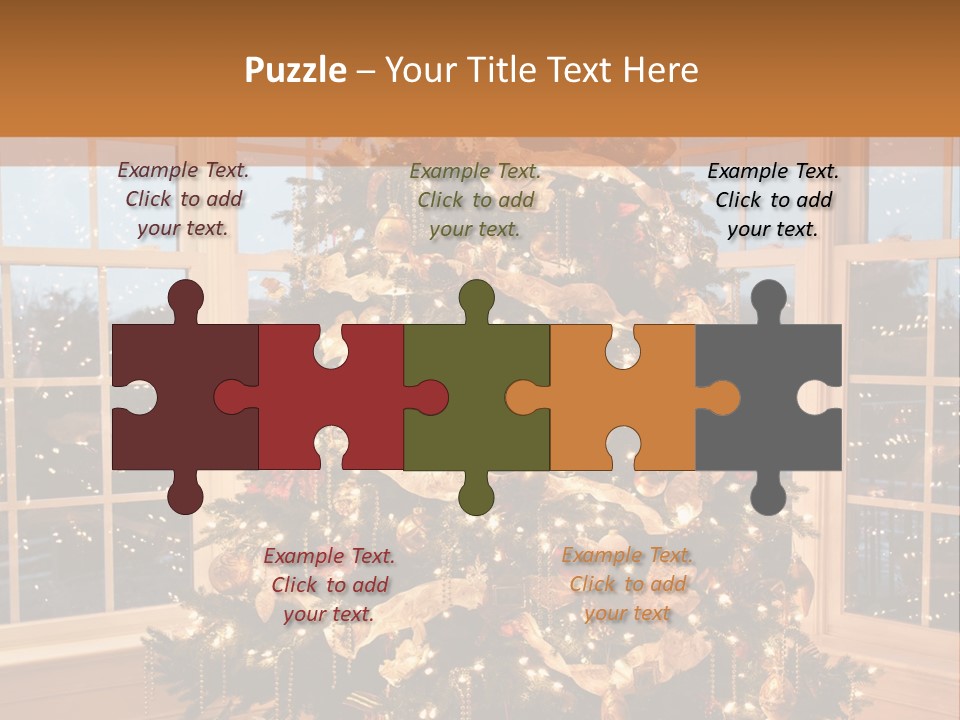 Illuminated Home Christmas PowerPoint Template