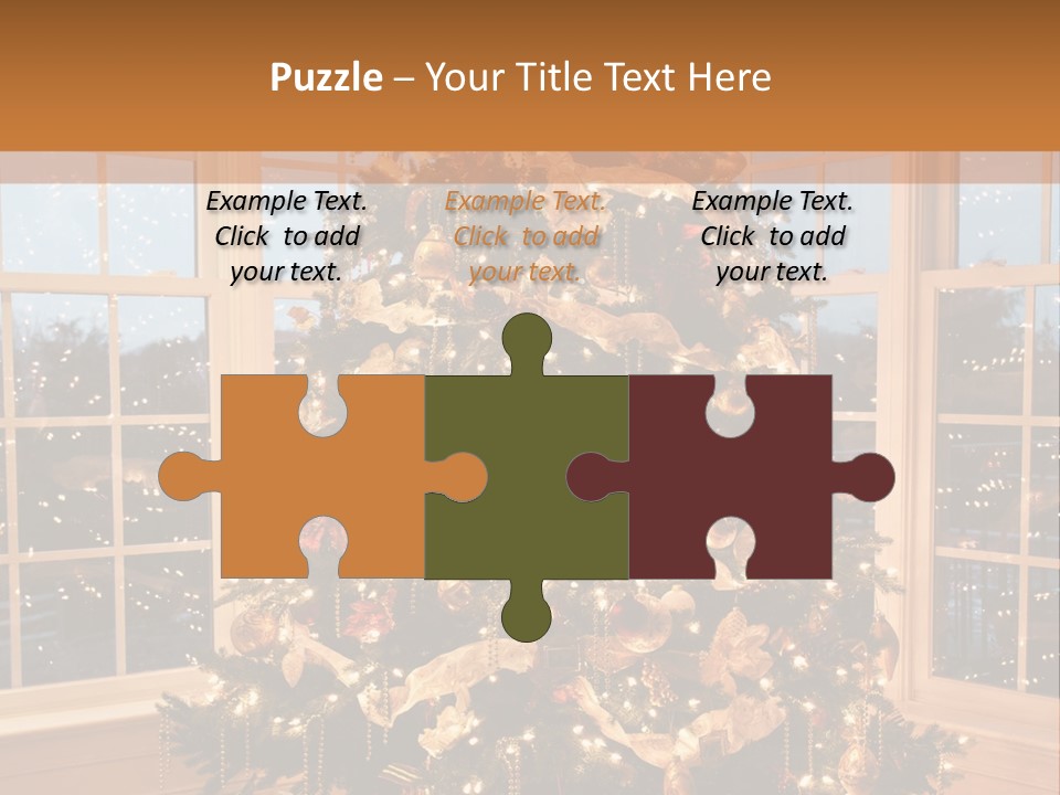 Illuminated Home Christmas PowerPoint Template