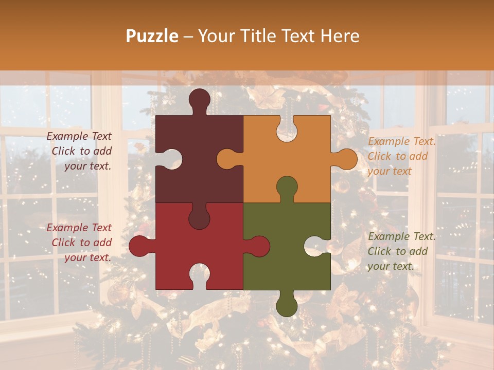 Illuminated Home Christmas PowerPoint Template