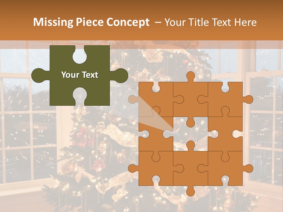 Illuminated Home Christmas PowerPoint Template