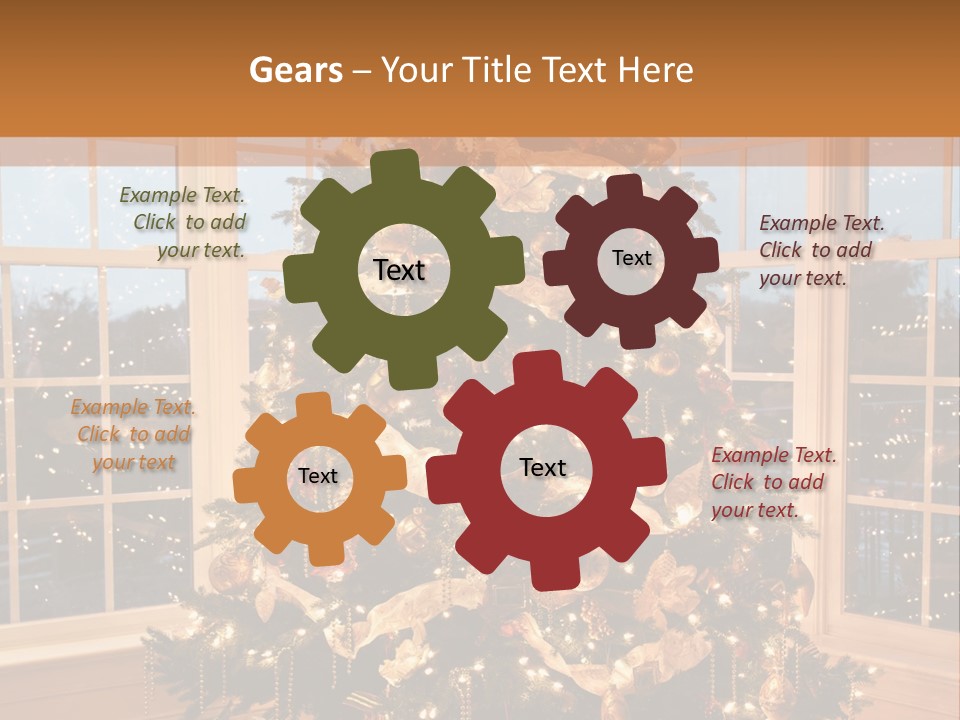 Illuminated Home Christmas PowerPoint Template