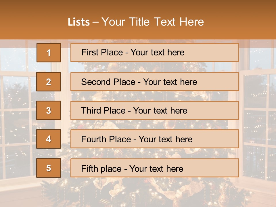 Illuminated Home Christmas PowerPoint Template