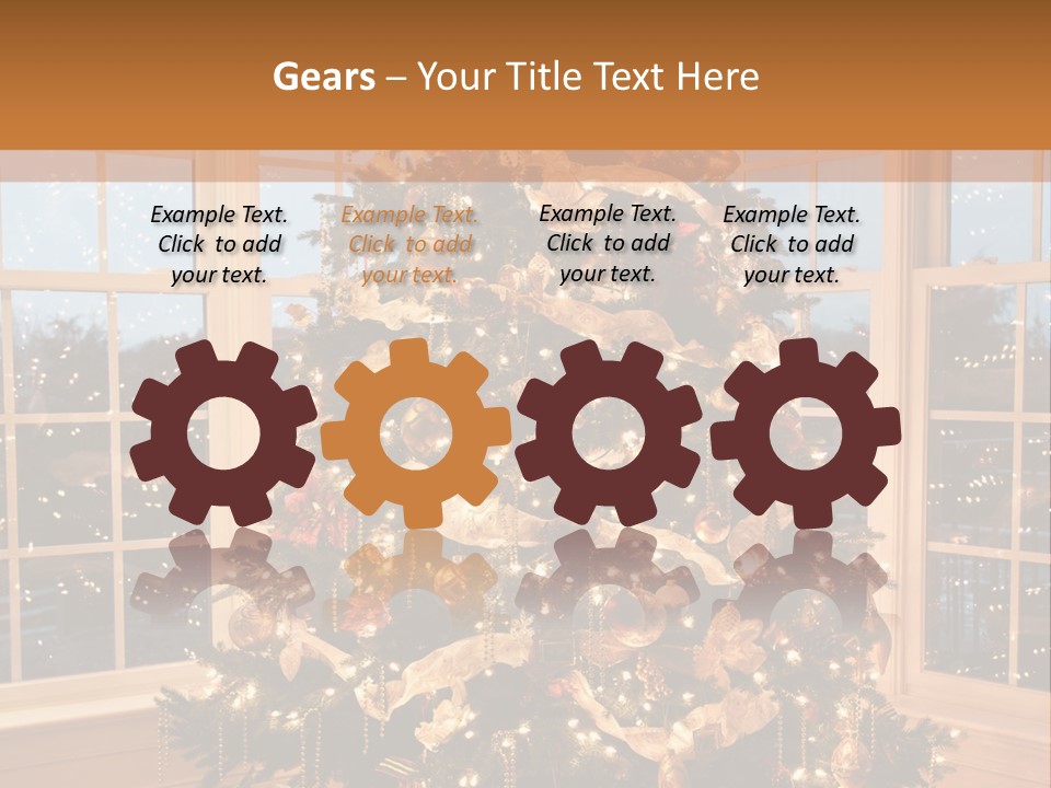 Illuminated Home Christmas PowerPoint Template