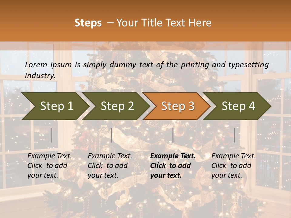 Illuminated Home Christmas PowerPoint Template